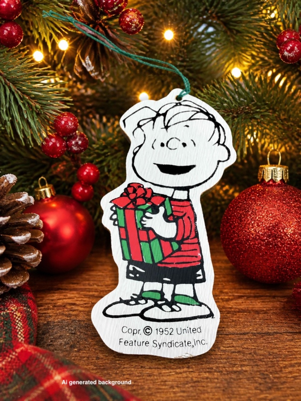 1952 UNITED FEATURE SYNDICATE, INC. Peanuts Linus Ornament
